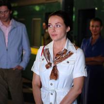 Екатерина Гусева на съемках фильма "Вербное воскресенье"