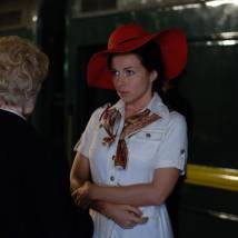 Екатерина Гусева на съемках фильма "Вербное воскресенье"