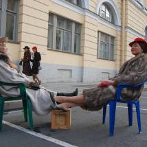На съемках фильма "Вербное воскресенье"
