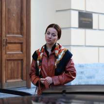 Екатерина Гусева на съемках фильма "Вербное воскресенье"