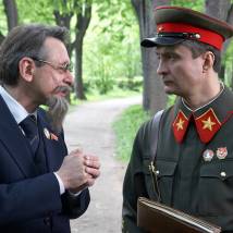 Юрий Нифонтов и Андрей Чубченко на съемках фильма "Тухачевский. Заговор маршала"