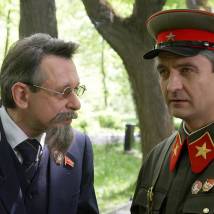Юрий Нифонтов и Андрей Чубченко на съемках фильма "Тухачевский. Заговор маршала"