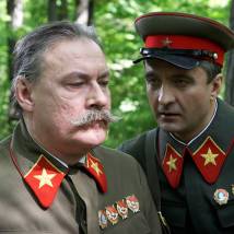 Александр Самойлов и Андрей Чубченко на съемках фильма "Тухачевский. Заговор маршала"