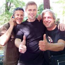 Александр Соловьев на съемках сериала "Брат за брата"