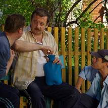 Леонид Громов на съемках сериала "Земский доктор"