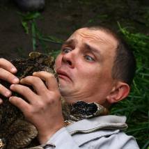 Сергей Фролов на съемках фильма "Ноу хау"