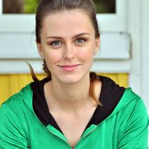 Елена Биккулова на съемках сериала "Дыши со мной"