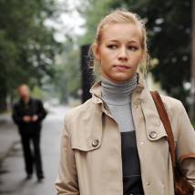 Светлана Устинова на съемках сериала "Золотой капкан"