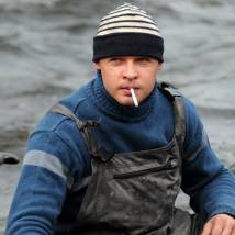 Александр Голубев на съемках сериала "Золотой капкан"