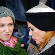Олеся Железняк и Алена Яковлева на съемках сериала "Чудо"
