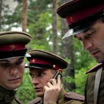 Павел Трубинер, Степан Бекетов на съемках сериала "Военная разведка. Западный фронт"