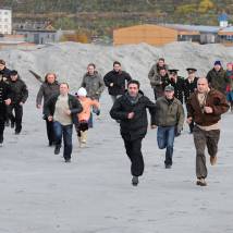 На съемках фильма "Робинзон"