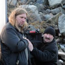 Сергей Бобров и Игорь Клебанов на съемках фильма "Робинзон"
