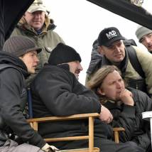 Игорь Клебанов и Сергей Бобров на съемках фильма "Робинзон"