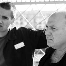 Вадим Дорофеев и Сергей Газаров на съемках фильма "Дочь якудзы"