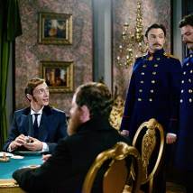 Антон Феоктистов и Александр Арсентьев на съемках сериала "Институт благородных девиц"