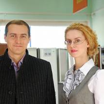 Лянка Грыу на съемках фильма "Ищу тебя"