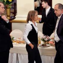 Анатолий Кот, Елена Перова и Владимир Стержаков на съемках сериала "Маргоша 3"