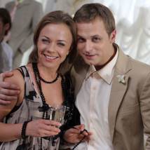 Елена Перова и Антон Семкин на съемках сериала "Маргоша 3"