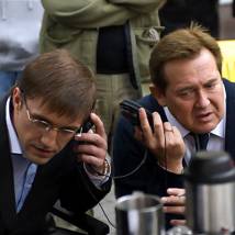 Владимир Вдовиченков и Юрий Стоянов на съемках фильма "Человек у окна"