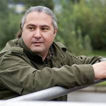 Дмитрий Месхиев на съемках фильма "Человек у окна"