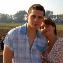 Александр Пашков и Ольга Павловец на съемках сериала "Анжелика"