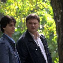 Илья Бледный и Андрей Казаков на съемках сериала "Сыщик Самоваров"