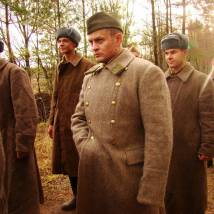 Михаил Евланов на съемках сериала "Небо в огне"