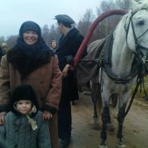 На съемках фильма "Небо в огне"