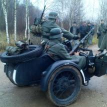 На съемках фильма "Небо в огне"