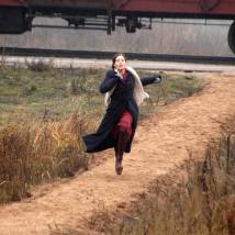 Юлия Снигирь на съемках сериала "Небо в огне"
