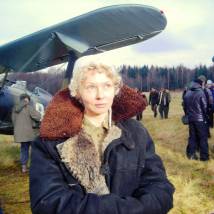 Ирина Лукина на съемках фильма "Небо в огне"