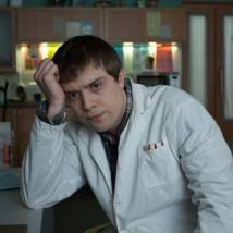 Александр Ильин на съемках сериала "Интерны"