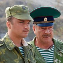 Андрей Чадов и Сергей Селин на съемках фильма "Тихая застава"