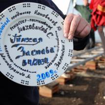 На съемках фильма "Тихая застава"