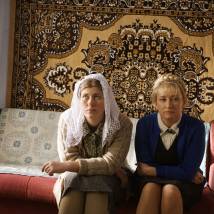 Екатерина Порубель и Ольга Хохлова на съемках сериала "Серафима прекрасная"