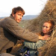 Кирилл Гребенщиков и Елена Захарова на съемках сериала "Серафима прекрасная"
