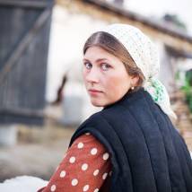 Екатерина Порубель на съемках сериала "Серафима прекрасная"