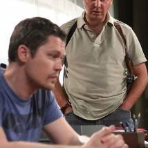 Денис Рожков и Владислав Котлярский на съемках сериала "Глухарь. Возвращение"