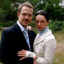 Кирилл Плетнев и Алиса Гребенщикова на съемках сериала "Вера. Надежда. Любовь"