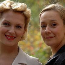 Мария Порошина и Евгения Дмитриева на съемках сериала "Вера. Надежда. Любовь"