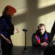 Дмитрий Шаракоис и Андрей Казаков на съемках сериала "Голоса"