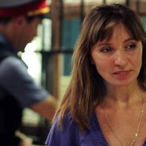 Ольга Юрасова на съемках сериала "Однажды в милиции"