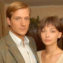 Петар Зекавица и Юлия Маврина на съемках сериала "На солнечной стороне улицы"