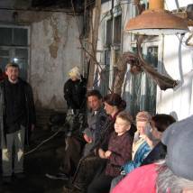 На съемках фильма "На солнечной стороне улицы"