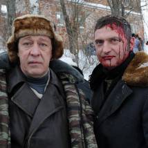 Михаил Ефремов и Михаил Асанкин на съемках сериала "МУР"