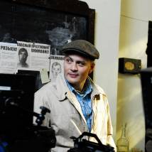 Михаил Евланов на съемках сериала "Однажды в Ростове"