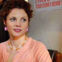 Екатерина Вуличенко на съемках сериала "Однажды в Ростове"