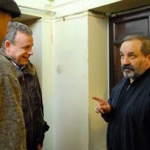 Сергей Жигунов, Константин Худяков на съемках сериала "Однажды в Ростове"