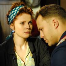Екатерина Вуличенко на съемках сериала "Однажды в Ростове"